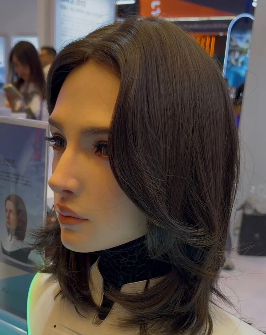 AI receptionist bionic head